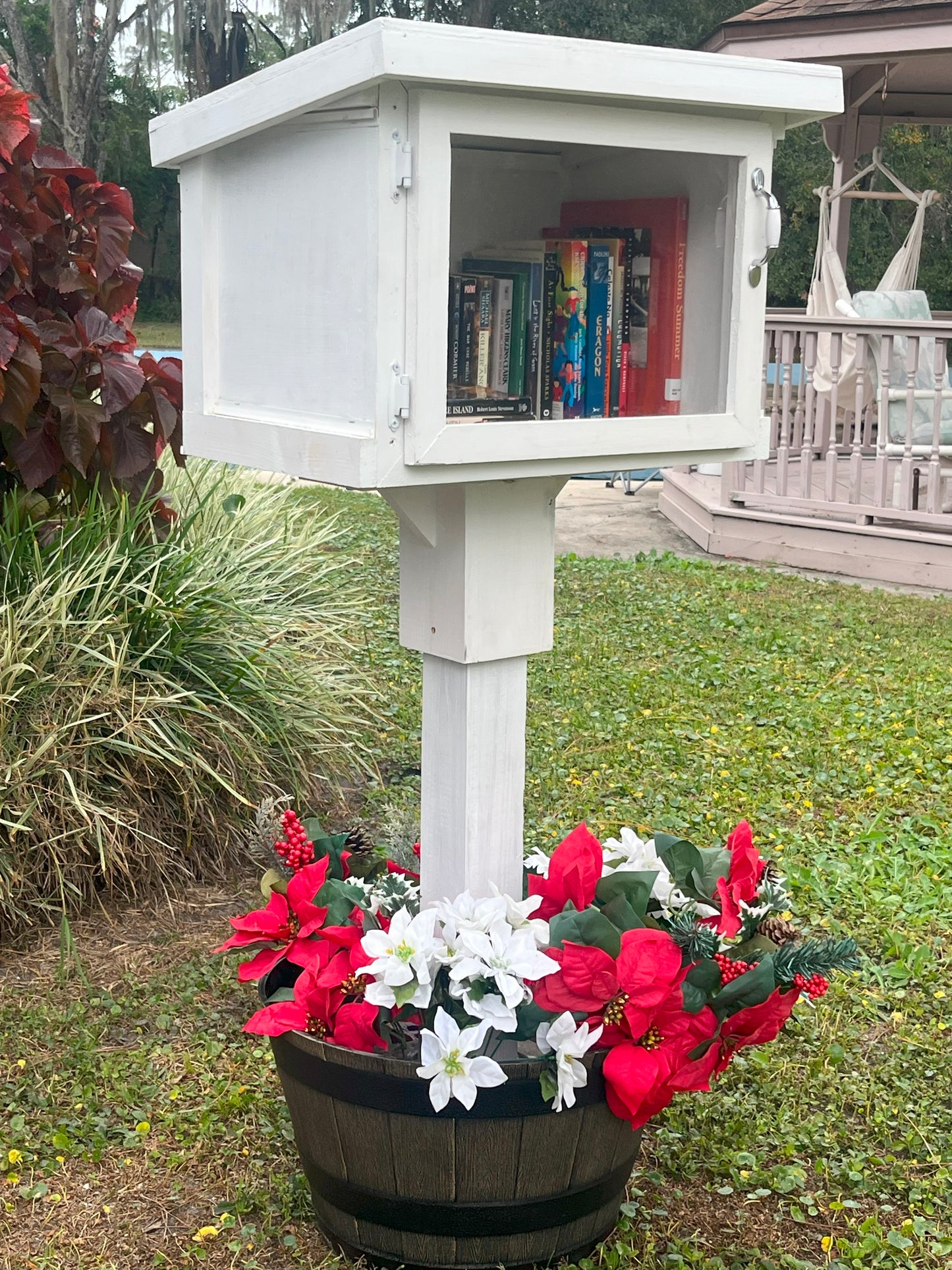 Novel Idea Neighborhood Library (does not include post or planter)