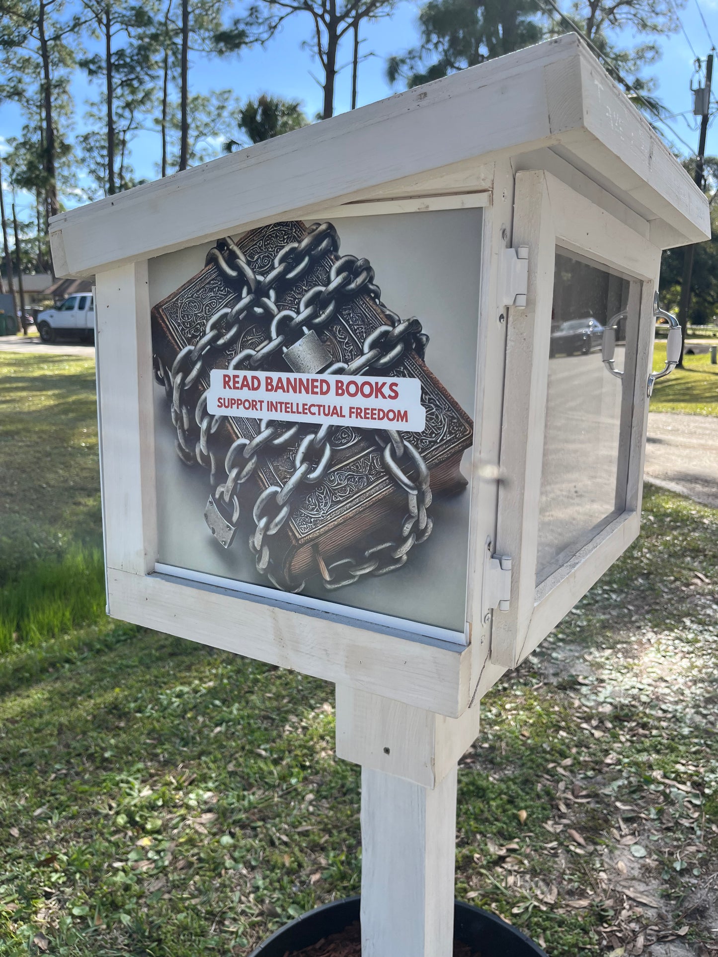Novel Idea Neighborhood Library (does not include post or planter)
