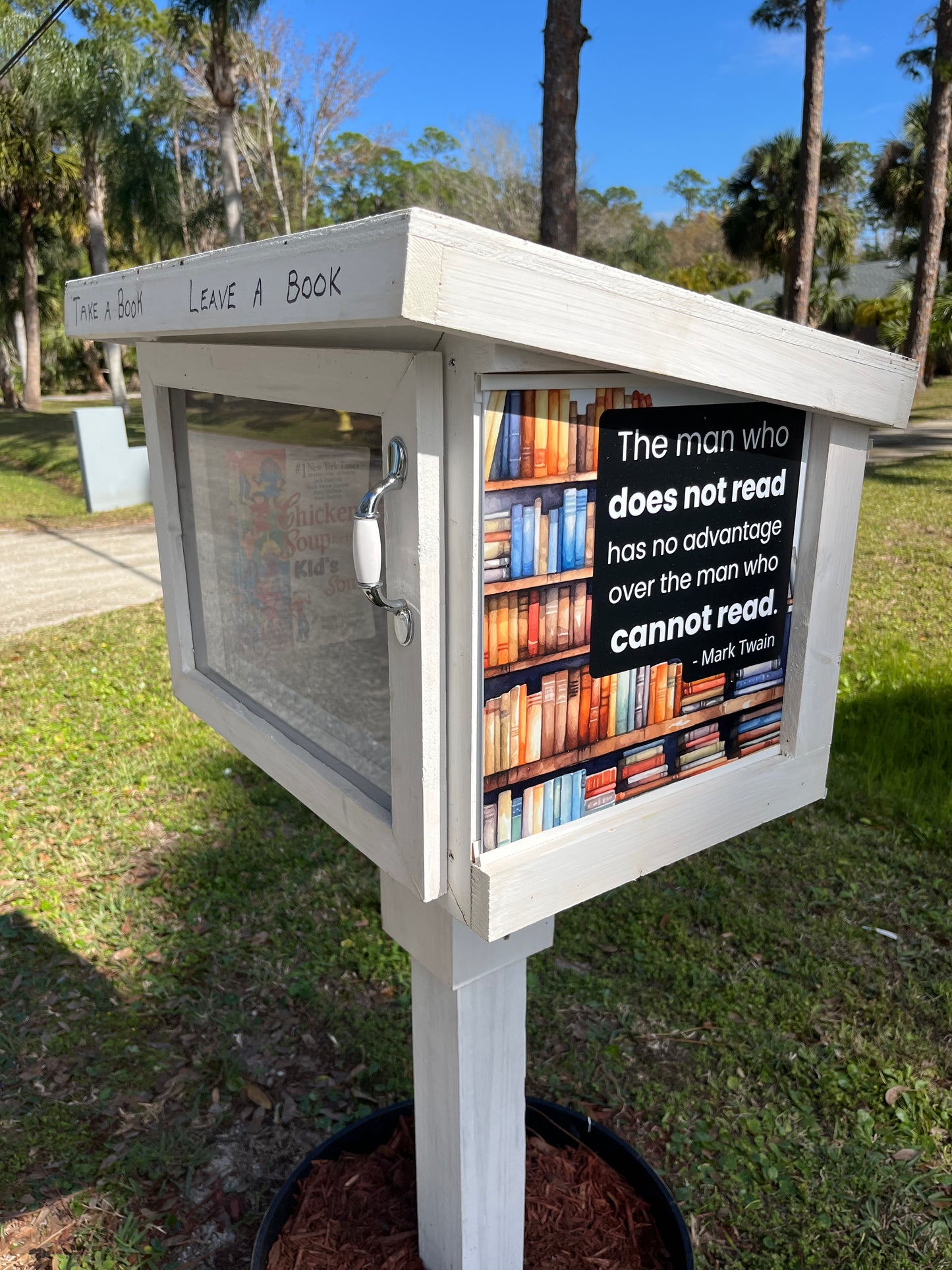 Novel Idea Neighborhood Library (does not include post or planter)